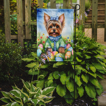 Load image into Gallery viewer, Yorkshire Terrier Easter Garden Flag - Easter Egg Hunt - Dog-Themed Spring Yard Decor