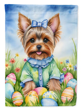 Load image into Gallery viewer, Yorkshire Terrier Easter Garden Flag - Easter Egg Hunt - Dog-Themed Spring Yard Decor