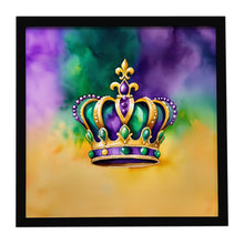 Load image into Gallery viewer, King's Mardi Gras Crown Framed Metal Print