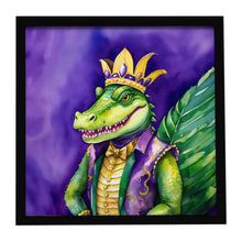 Load image into Gallery viewer, Alligator King of Mardi Gras Framed Metal Print