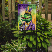 Load image into Gallery viewer, Alligator King of Mardi Gras Garden Flag – Decorative Garden Flag by Caroline's Treasures