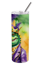 Load image into Gallery viewer, Alligator King of Mardi Gras Stainless Steel Skinny Tumbler
