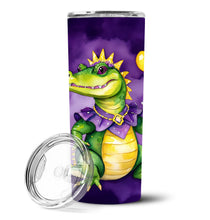 Load image into Gallery viewer, Alligator Mardi Gras Stainless Steel Skinny Tumbler