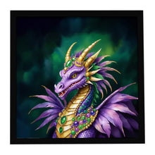 Load image into Gallery viewer, Dragon King of Mardi Gras Framed Metal Print