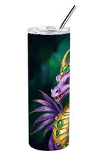 Load image into Gallery viewer, Dragon King of Mardi Gras Stainless Steel Skinny Tumbler