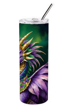 Load image into Gallery viewer, Dragon King of Mardi Gras Stainless Steel Skinny Tumbler