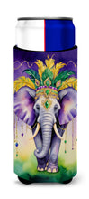 Load image into Gallery viewer, Elephant King of Mardi Gras Slim Can Huggers – Fun, Functional Drink Coolers for Every Occasion