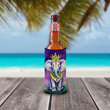 Load image into Gallery viewer, Elephant King of Mardi Gras Slim Can Huggers – Fun, Functional Drink Coolers for Every Occasion
