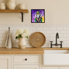 Load image into Gallery viewer, Elephant King of Mardi Gras Framed Metal Print