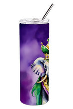 Load image into Gallery viewer, Elephant King of Mardi Gras Stainless Steel Skinny Tumbler