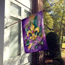 Load image into Gallery viewer, Fleur de lis Mardi Gras House Flag