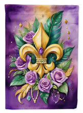 Load image into Gallery viewer, Fleur de lis Mardi Gras House Flag