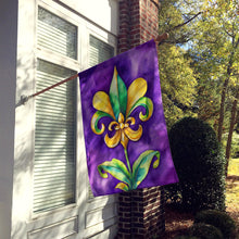 Load image into Gallery viewer, Fleur de lis Mardi Gras House Flag