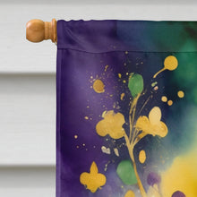 Load image into Gallery viewer, Fleur de lis Mardi Gras House Flag