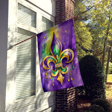 Load image into Gallery viewer, Fleur de lis Mardi Gras House Flag