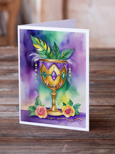 Load image into Gallery viewer, Goblet Mardi Gras Greeting Cards - Blank Note Cards – 8-Pack of Artist-Designed Cards with Envelopes