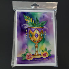Load image into Gallery viewer, Goblet Mardi Gras Greeting Cards - Blank Note Cards – 8-Pack of Artist-Designed Cards with Envelopes