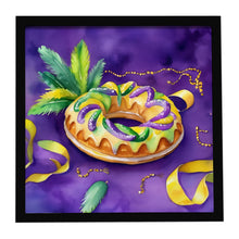 Load image into Gallery viewer, King Cake Mardi Gras Framed Metal Print
