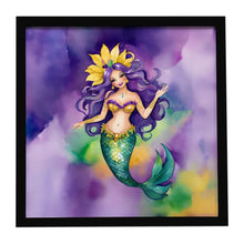 Load image into Gallery viewer, Mermaid Mardi Gras Framed Metal Print