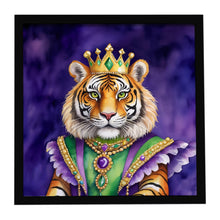 Load image into Gallery viewer, Tiger the King of Mardi Gras Framed Metal Print