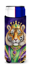 Load image into Gallery viewer, Tiger the King of Mardi Gras Slim Can Huggers – Fun, Functional Drink Coolers for Every Occasion