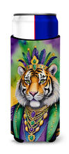 Load image into Gallery viewer, Tiger the King of Mardi Gras Slim Can Huggers – Fun, Functional Drink Coolers for Every Occasion