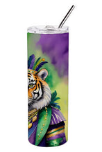 Load image into Gallery viewer, Tiger the King of Mardi Gras Stainless Steel Skinny Tumbler
