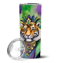 Load image into Gallery viewer, Tiger the King of Mardi Gras Stainless Steel Skinny Tumbler