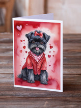 Load image into Gallery viewer, Affenpinscher My Valentine Greeting Cards - Blank Note Cards – 8-Pack of Artist-Designed Cards with Envelopes