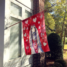 Load image into Gallery viewer, Afghan Hound My Valentine House Flag
