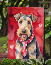 Load image into Gallery viewer, Airedale Terrier Valentine’s Day Garden Flag – Dog-Themed Heart Yard Decor