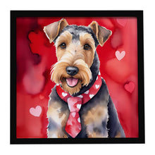 Load image into Gallery viewer, Airedale Terrier My Valentine Framed Metal Print