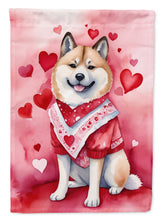 Load image into Gallery viewer, Akita Valentine’s Day Garden Flag – Dog-Themed Heart Yard Decor