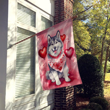 Load image into Gallery viewer, Alaskan Malamute My Valentine House Flag