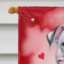 Load image into Gallery viewer, American Bulldog My Valentine House Flag