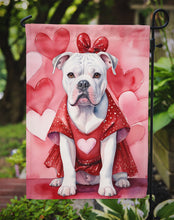 Load image into Gallery viewer, American Bulldog Valentine’s Day Garden Flag – Dog-Themed Heart Yard Decor
