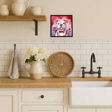 Load image into Gallery viewer, American Bulldog My Valentine Framed Metal Print