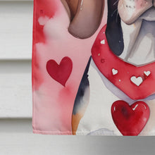 Load image into Gallery viewer, American English Coonhound My Valentine House Flag