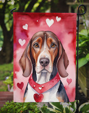 Load image into Gallery viewer, American English Coonhound Valentine’s Day Garden Flag – Dog-Themed Heart Yard Decor