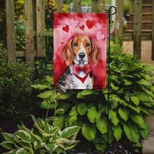 Load image into Gallery viewer, American Foxhound Valentine’s Day Garden Flag – Dog-Themed Heart Yard Decor