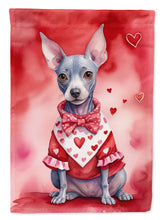 Load image into Gallery viewer, American Hairless Terrier Valentine’s Day Garden Flag – Dog-Themed Heart Yard Decor