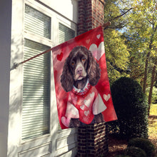 Load image into Gallery viewer, American Water Spaniel My Valentine House Flag