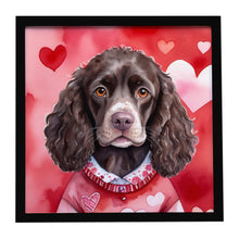 Load image into Gallery viewer, American Water Spaniel My Valentine Framed Metal Print