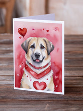 Load image into Gallery viewer, Anatolian Shepherd Dog My Valentine Greeting Cards - Blank Note Cards – 8-Pack of Artist-Designed Cards with Envelopes