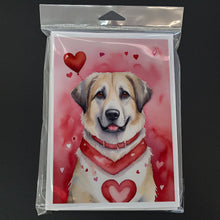 Load image into Gallery viewer, Anatolian Shepherd Dog My Valentine Greeting Cards - Blank Note Cards – 8-Pack of Artist-Designed Cards with Envelopes