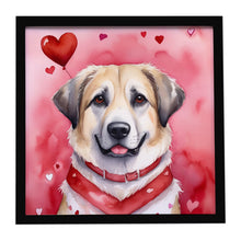 Load image into Gallery viewer, Anatolian Shepherd Dog My Valentine Framed Metal Print