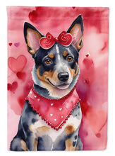Load image into Gallery viewer, Australian Cattle Dog Valentine’s Day Garden Flag – Dog-Themed Heart Yard Decor