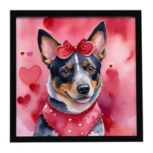 Load image into Gallery viewer, Australian Cattle Dog My Valentine Framed Metal Print