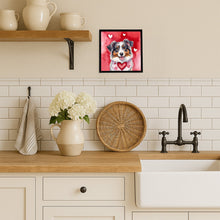 Load image into Gallery viewer, Australian Shepherd My Valentine Framed Metal Print