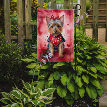 Load image into Gallery viewer, Australian Terrier Valentine’s Day Garden Flag – Dog-Themed Heart Yard Decor